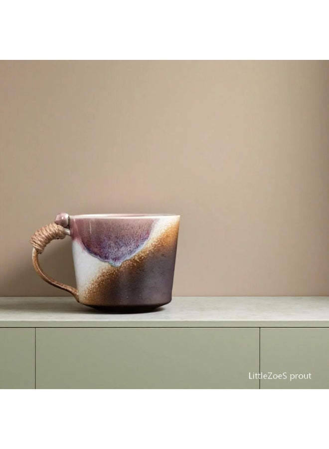 Clink Handmade Rustic Ceramic Japanese Style Mug with Rope Handle – Artisan Glaze Coffee & Tea Cup - Image 4